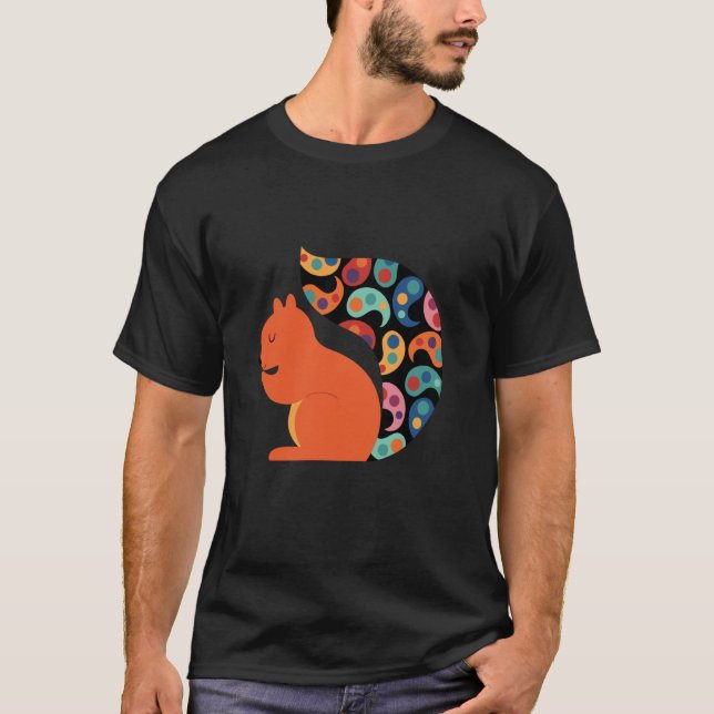 T-shirt Graphisme écureuil paisley Andy Westface Threadles (Devant)