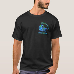 T-shirt Graphisme Edisto Beach South Carolina Pocket Wave