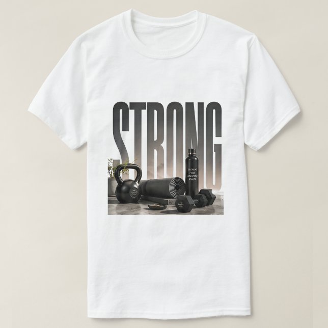T-shirt Graphisme éditorial de fitness de luxe intense  (Design devant)