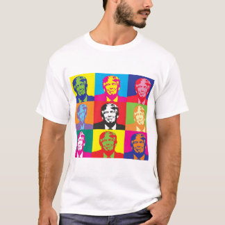 T-shirt Graphisme en grille rétro Pop Art de Donald Trump