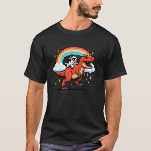 T-shirt Graphisme en pixel Cow T-Rex Tyrannosaure 8 Bits G