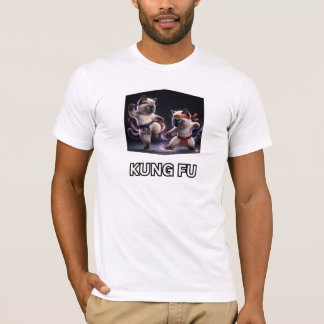 T-shirt Graphisme épique de chatons siamois de kung-fu art