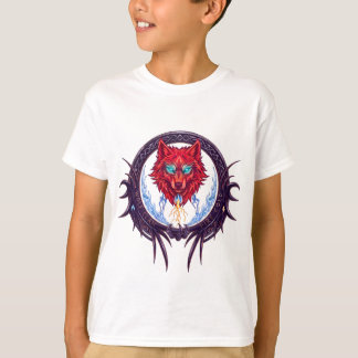 T-shirt Graphisme fantaisiste mythologique à crête de loup