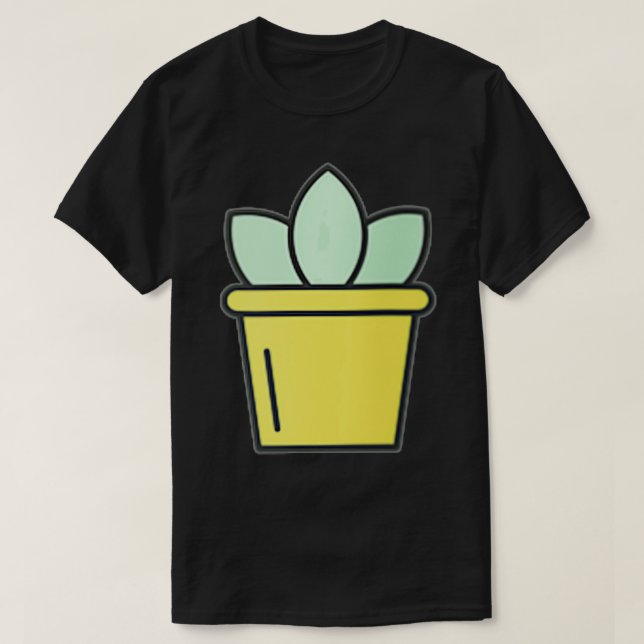 T-shirt Graphisme féminin Tee Petit Cactus Succulent Desig (Design devant)