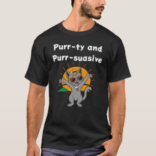 T-shirt Graphisme Fête et persuasion féline
