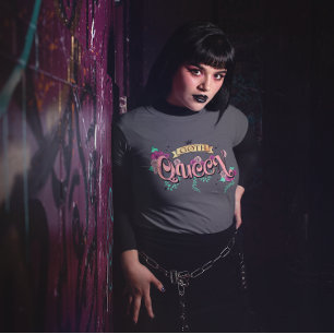 T-shirt Graphisme floral de la reine gothique