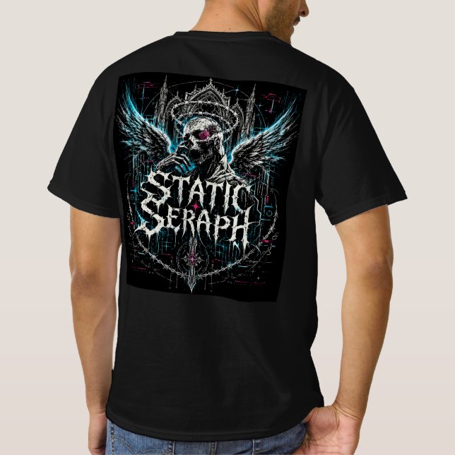 T-shirt Graphisme gothique cyberpunk statique de Séraphin (Dos)