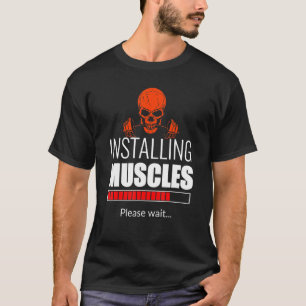 T-shirt Graphisme Gym Humoristique Installation De Muscles