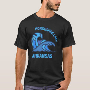 T-shirt Graphisme Horseshoe Lac Arkansas Pocket Wave Souve