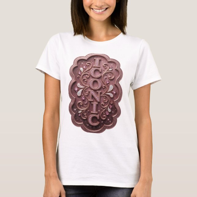 T-shirt Graphisme ICONIQUE Rose vif (Devant)