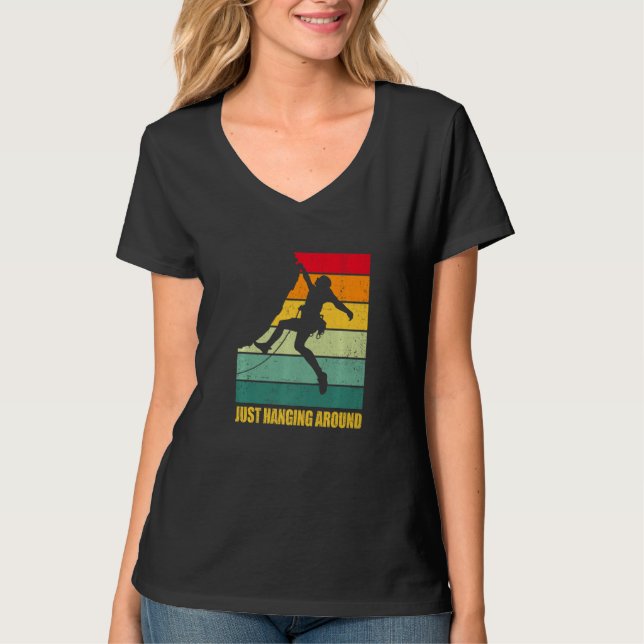 T-shirt Graphisme Juste à Traîner Bouldering Rocher Clim (Devant)
