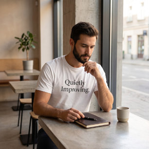 T-shirt Graphisme Minimaliste Masculin Amélioré en Silence