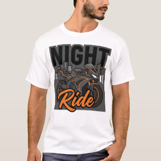 T-shirt Graphisme moto sport de nuit urbain pour motard