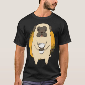 T-shirt Graphisme Pug Café