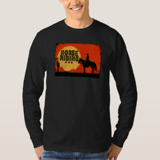 T-shirt Graphisme Rétro Cavalier Équitation Amoureux des C