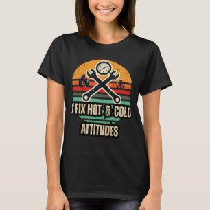 T-shirt Graphisme rétro de technicien HVAC - Humour drôle