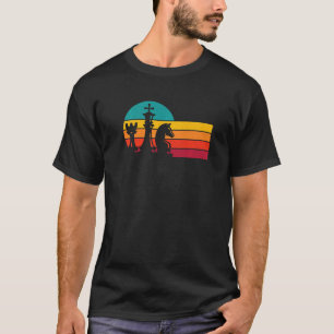 T-shirt Graphisme Rétro Échecs Joueur d'Échecs Échec et Ma