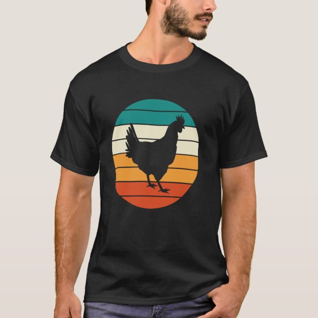 T-shirt Graphisme Rétro Poulet (Devant)