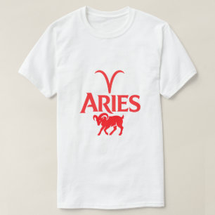 T-shirt Graphisme rouge minimaliste Zodiaque Typographie B