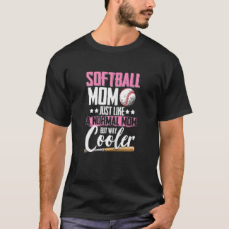 T-shirt Graphisme Softball Féminin Pour Femmes Filles Mama