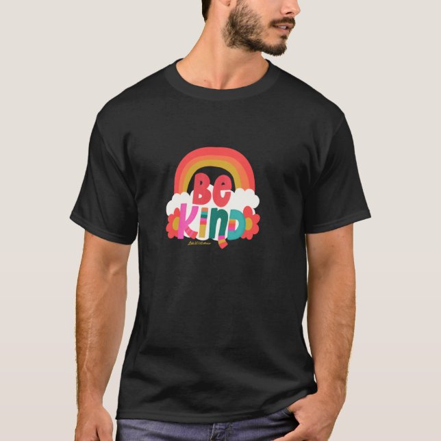 T-shirt Graphisme Soyez Gentil de Little Sisters Studio su (Devant)