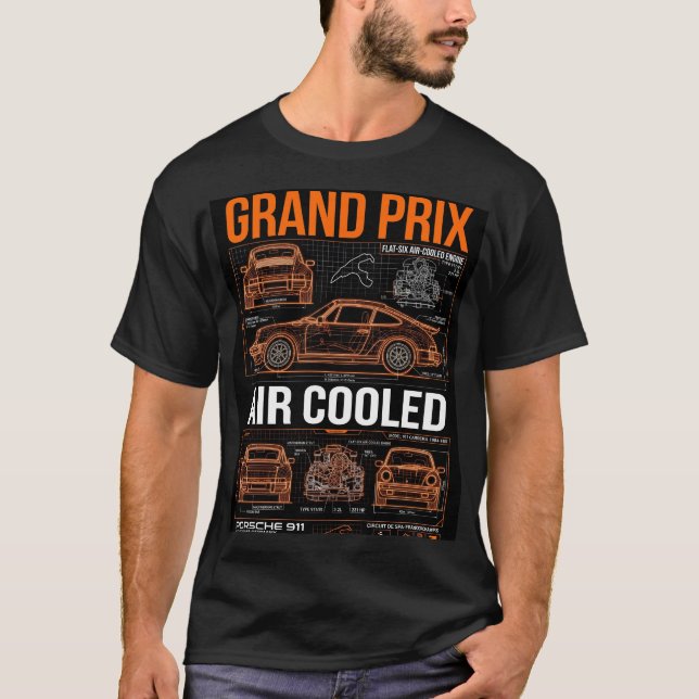 T-shirt Graphisme Techwear Refroidi par Air Plan Blueprint (Devant)