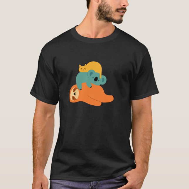 T-shirt Graphisme Threadless Andy Westface Être Paresseux (Devant)