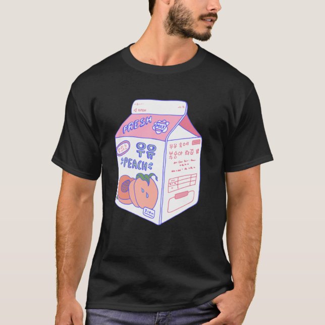 T-shirt Graphisme Threadless Laura O'Connor Peach Milk (Devant)