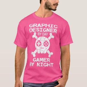 T-shirt Graphiste Par Joueur Jour Par Citation NightGaming