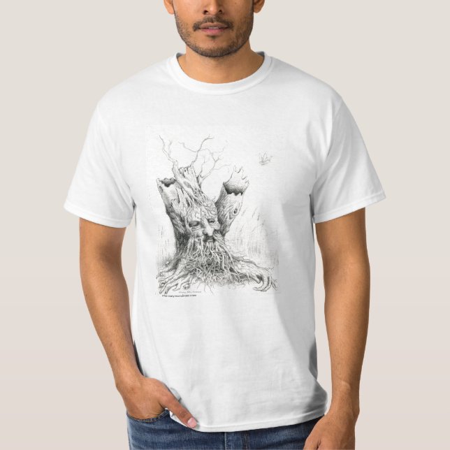 T-shirt Graphite de "d'esprit d'arbre vieil homme" (Devant)