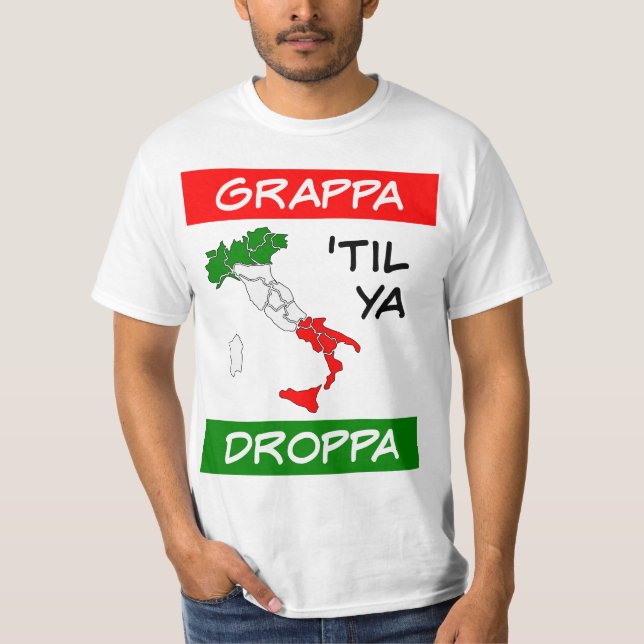 T-shirt Grappa Til Ya Droppa Tricolore Italie Drapeau (Devant)