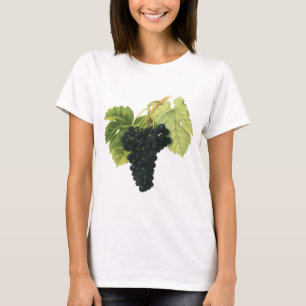T-shirt Grappe de raisin biologique de vin rouge vintage, 