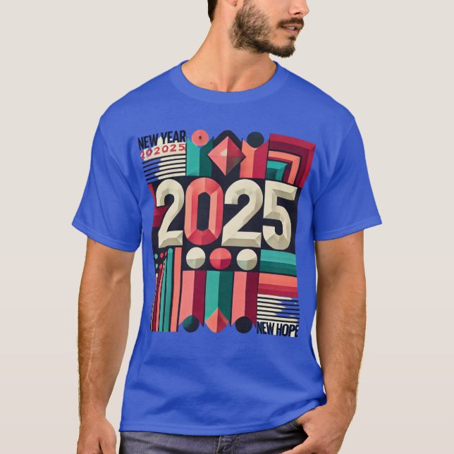 T-shirt Gras 2025 Conception du Nouvel An : Nouveau Début  (Devant)