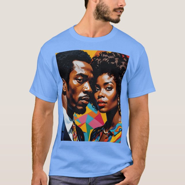 T-shirt Gras Afrocentré Power Couple Tee (Devant)