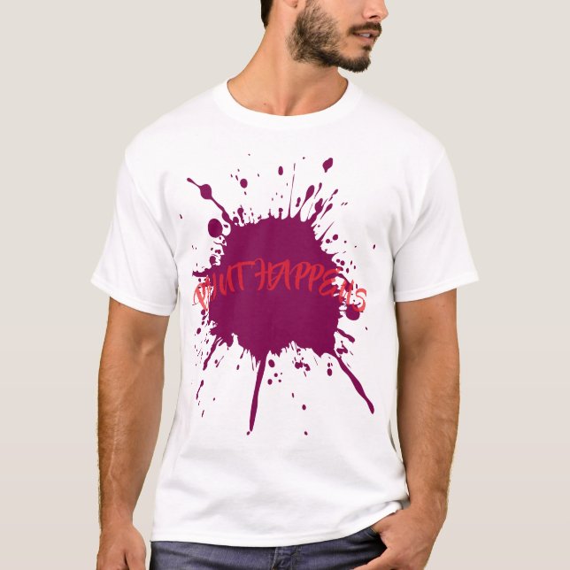 T-shirt Gras de peinture violet (Devant)