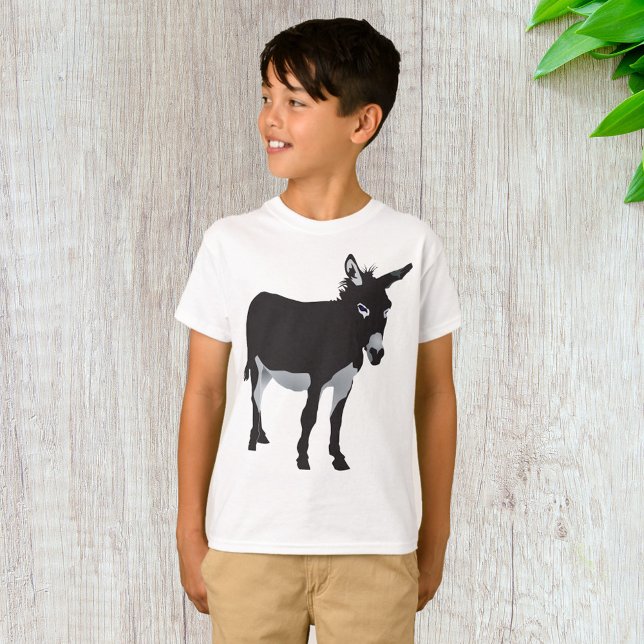 T-shirt Gras Donkey Silhouette ferme animal (Créateur téléchargé)