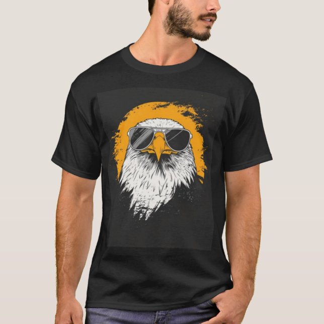 T-shirt Gras Eagle Prints - Art inspiré par la nature (Devant)