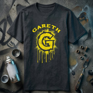 T-shirt Gras et urbain - Graffiti G Monogramme initial