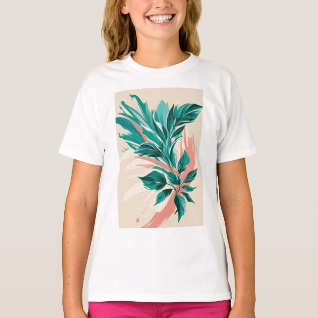 T-shirt Gras, imprimés floraux surdimensionnés (Devant)