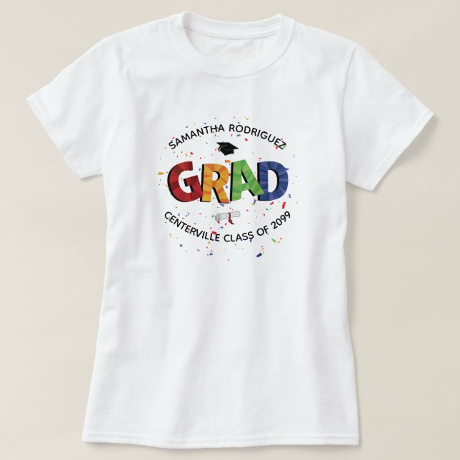 T-shirt Gras Motif coloré (Design devant)