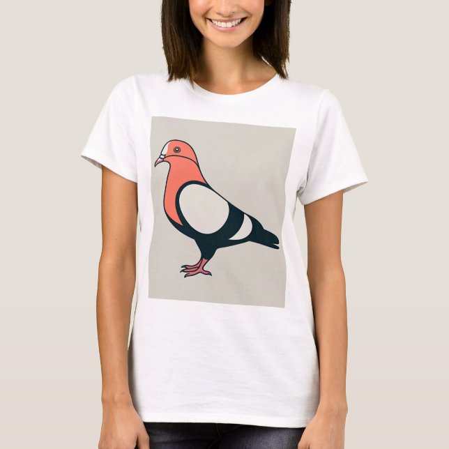 T-shirt Gras Plan Pigeon : Tee moderne (Devant)