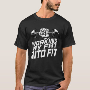 T-shirt Gras Pleurant Gymnase Graphique Dit De Travailler