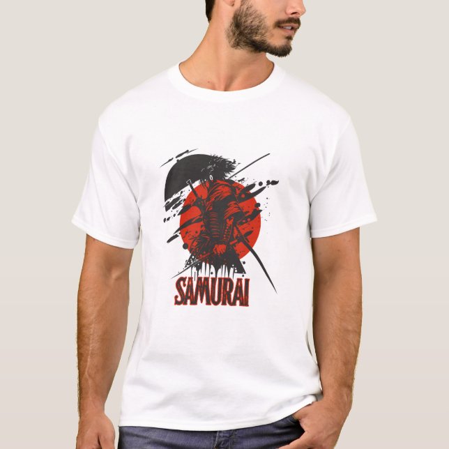 T-Shirt Gras Samurai Warrior - Art japonais (Devant)