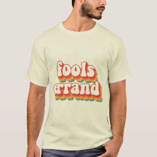 T-shirt Gras Vintage "Fools Errand" Impression graphique