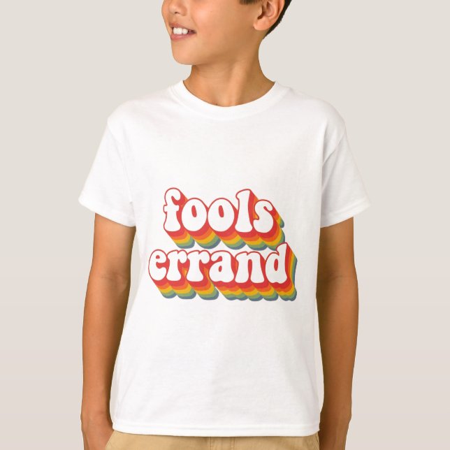 T-shirt Gras Vintage "Fools Errand" Impression graphique (Devant)