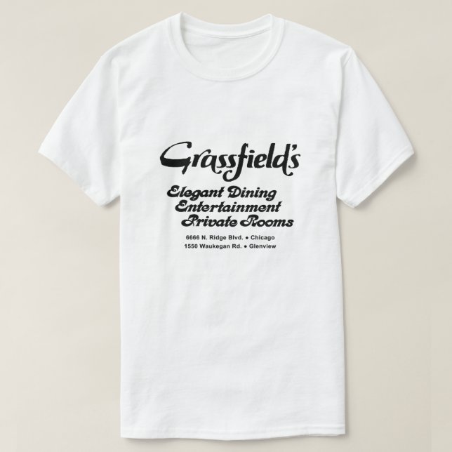 T-shirt Grassfield's Restaurants, Chicago, Glenview, Illin (Design devant)