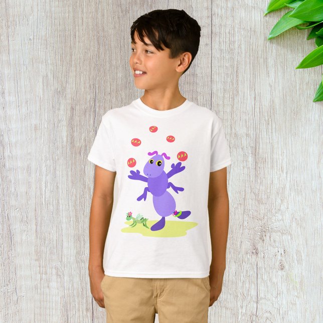 T-shirt Grasshopper violet Jongler amusant Créature (Créateur téléchargé)