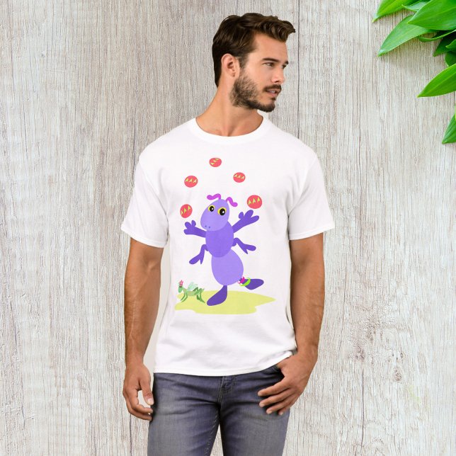 T-shirt Grasshopper violet Jongler amusant Créature (Créateur téléchargé)