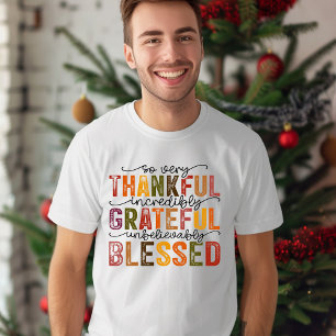T-Shirt Grateful Thankful Blessed