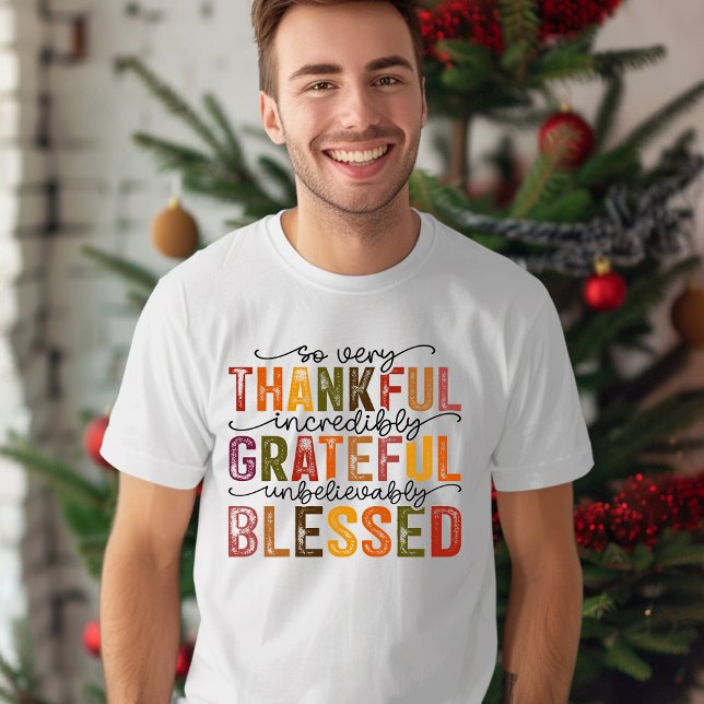 T-Shirt Grateful Thankful Blessed (Créateur téléchargé)